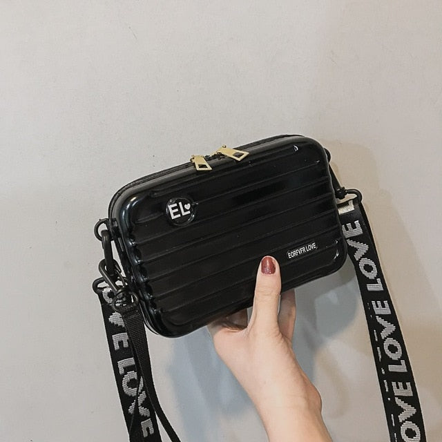 Women Mini Suitcase Shape Crossbody Bag